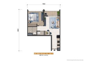 BLANCA CITY 23 Layout 1BR A1 - Blanca City Vung Tau